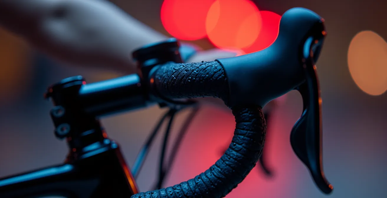 Professionelles Zwift-Setup mit optimalem Digital Cockpit für virtuelle Rennen