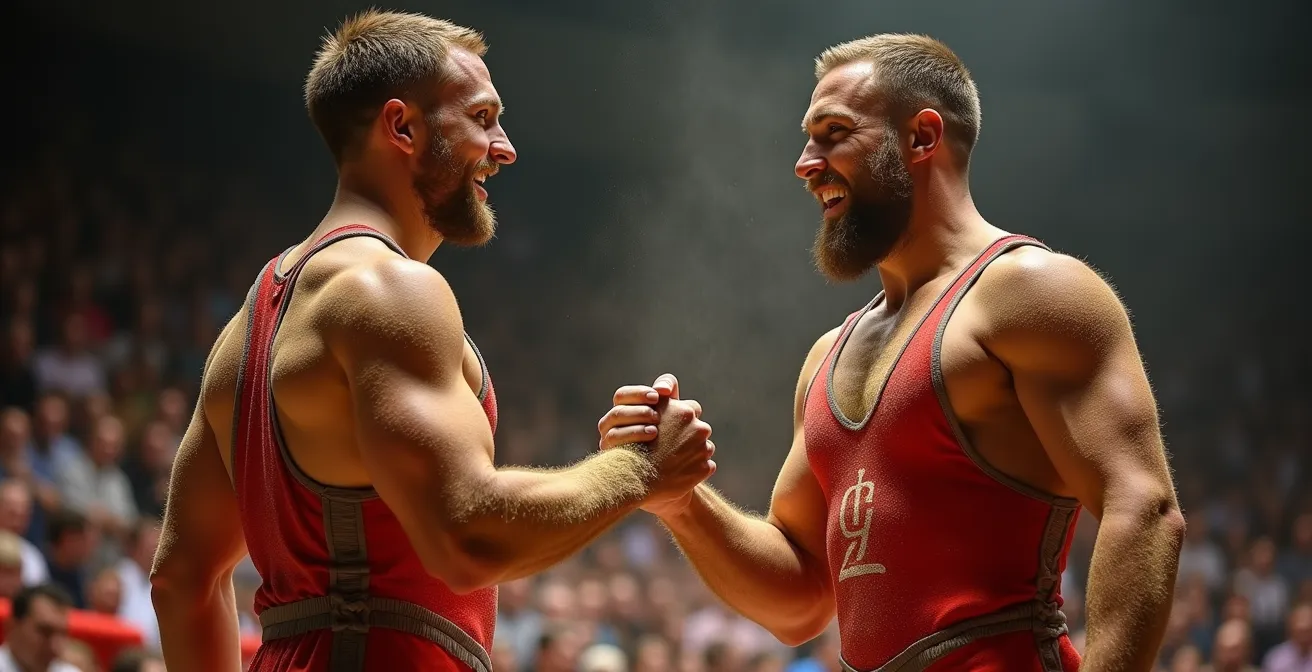 Schweizer Schwinger zeigen Respekt und Kameradschaft nach dem Kampf