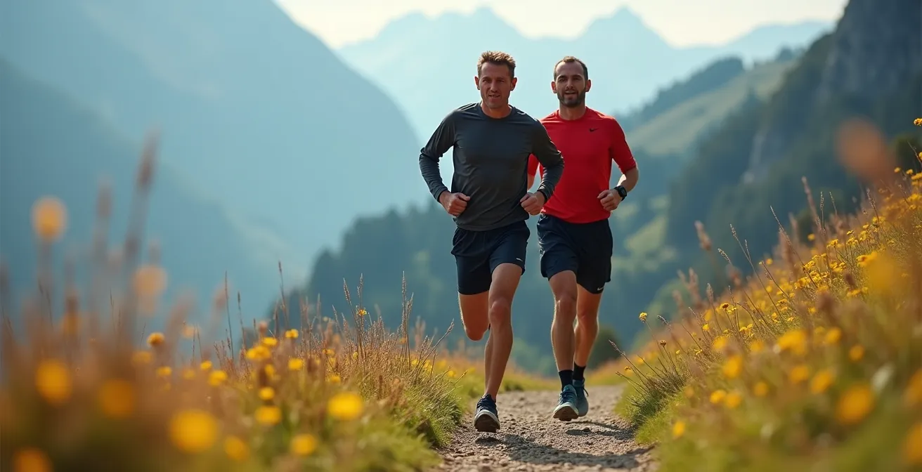 Marathonläufer in verschiedenen Materialien beim Jungfrau-Marathon