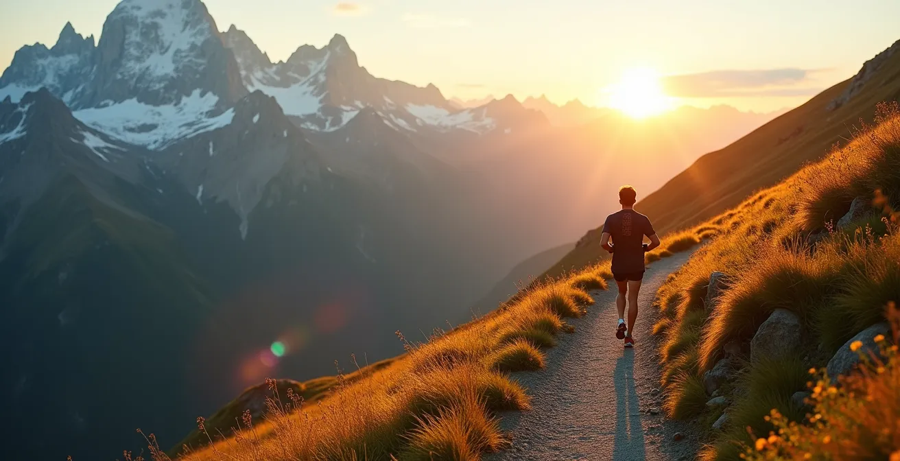 Trailrunner mit verschiedenen Sportuhren in alpiner Umgebung
